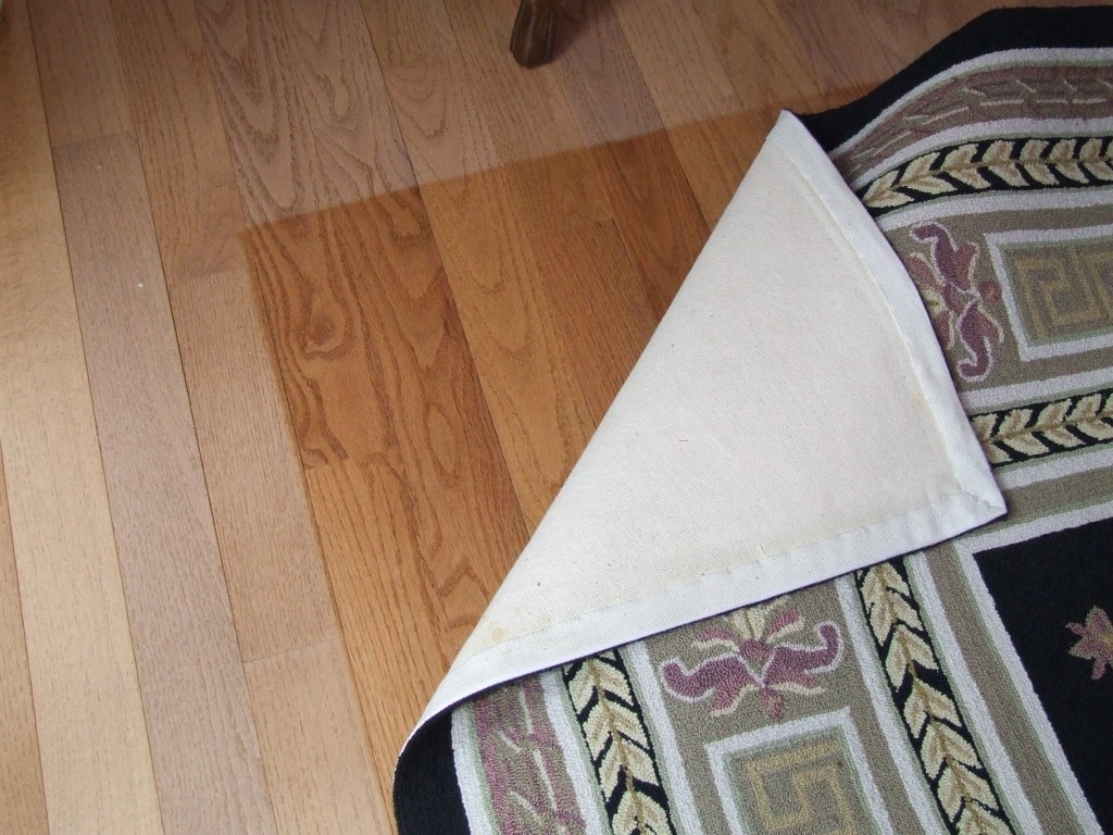 Hardwood fading caused by UV rays 